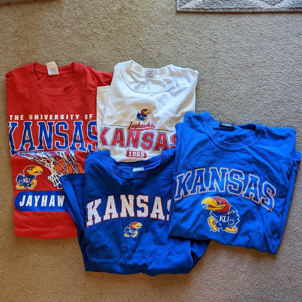 Set of Men's XL/XXL Kansas Jayhawk T-shirts